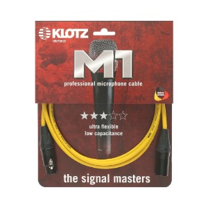 KLOTZ M1 PRIME 클로츠 마이크 케이블 옐로우 (XLR-XLR,Neutrik 커넥터)