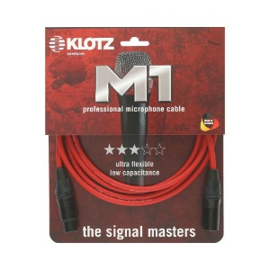KLOTZ M1 PRIME 클로츠 마이크 케이블 레드 (XLR-XLR,Neutrik 커넥터)